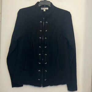 Susan bristol wool blend full zip front sweater and wool mix sweater 1X